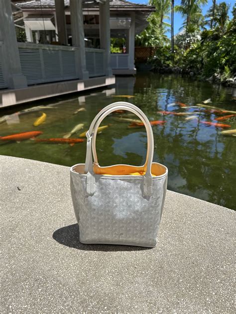 mini white goyard bag|anjou mini bag price 2023.